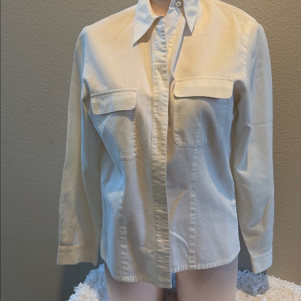Van Heusen Off-White Cotton Shirt